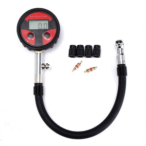 Tire LCD Digital Pressure Gauge 360 Degrees Rotatable 230mm Tube for Car Auto Motorcycle Truck