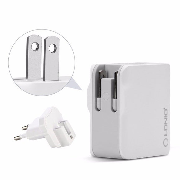 5V 2.4A 2 USB Port US Plug Travel Charger with a EU Adapter For iPhone 7/6s/6/5  Samsung Xiaomi