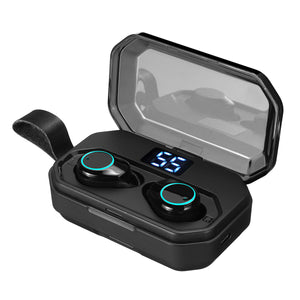 TWS Wireless bluetooth 5.0 Earphone HiFi Heavy Bass Noise Cancelling IPX7 Waterproof 4000mAh Headphone with Mic