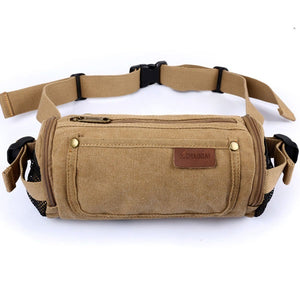 Men Retro Canvas Multifunctional Casual Cycling Chest Bag