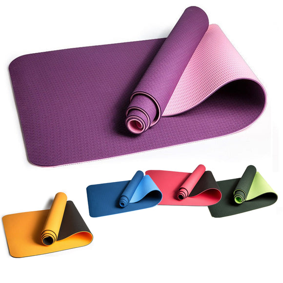 183x61x0.6cm Yoga Mat Workout Exercise Mat Gym Fitness Pilates Non-Slip Mats TPE