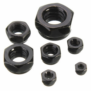 Suleve CS1 50pcs Carbon Steel Self Locking Hex Nut Nylon Insert Lock Nut M2/M2.5/M3/M4/M5/M6/M8/M10/M12