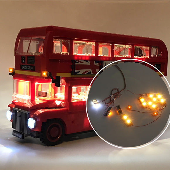 DIY LED Light Lighting Kit ONLY For LEGO London Bus 10258 Toy Bricks Building Blocks