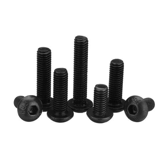 Suleve M5CH8 50Pcs M5 10.9 Grade Carbon Steel Hex Socket Cap Head Screw 6-40mm Optional Length