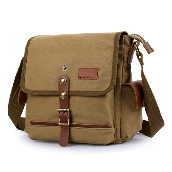 Men Canvas Outdoor Casual Vintage Multifunction Crossbody Bag