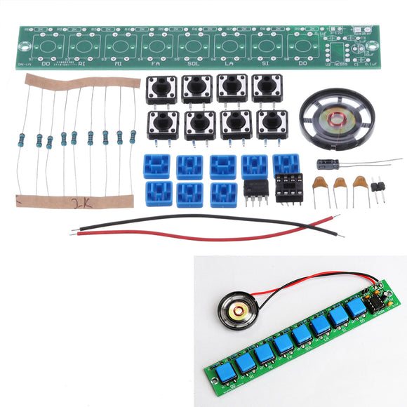 20pcs DIY Electronic Kit Set NE555 Keyboard Kit Eight Notes DIY Electronic Production Parts SolderingPractice Fun Training