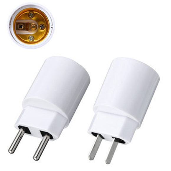 E27 Light Socket To EU/US Plug Holder Adapter Converter For Bulb Lamp