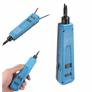 Steel Telephone Network Line Wire Cable Tester Crimping Crimper Punch Tool