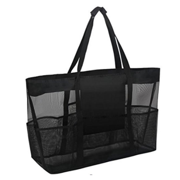 Outdoor Large Mesh Beach Bag Travel Shoulder Storage Bag Handbag Tote