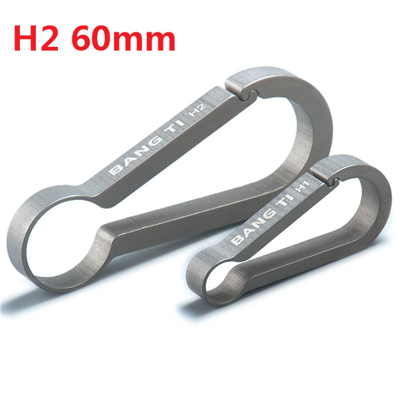 BANG TI H2 60mm Titanium Quick Release Keychain Belt Loop Hook Key Clip