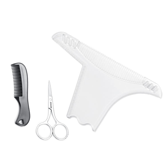 Beard Shaping Tool Beard Styling Template Stencil Beard Comb for Men Lightweight