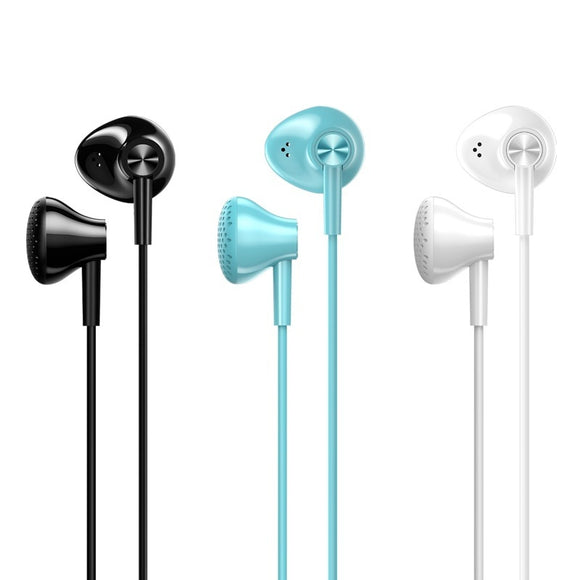 USAMS EP18 3.5mm Nose Isolating Stereo Bass In-ear Earphone Headphone with Mic for Iphone Samsung