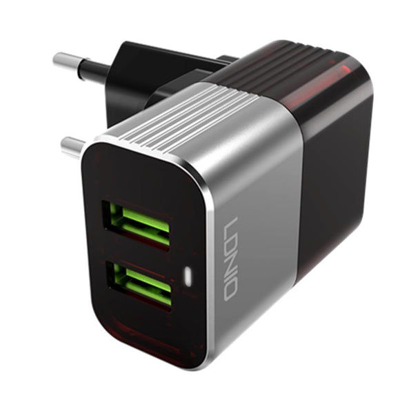 LDNIO A2206 EU Adaptive Travel Charger 2.4A for iPhone X 8Plus Samsung Oneplus 5t Xiaomi 6 Mi A1