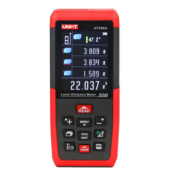 UNIT UT395A Professional 50M Laser Distance Meter Triangle Area Continuous Measure Rangefinder