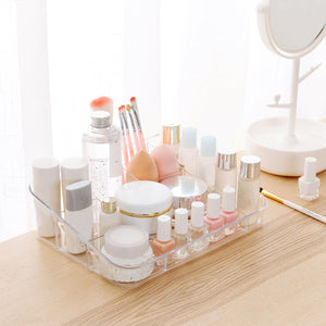 Plastic Makeup Organizer Desktop Cosmetic Holder Display Case Storage Box