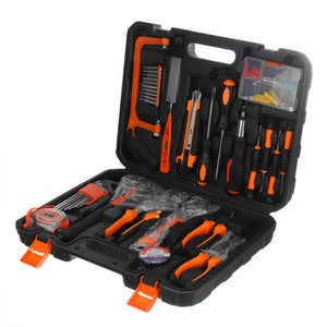 82Pcs Hardware Tools Kit Screwdriver Wrench w/ Storage Box Applied To Home Outdoors Car