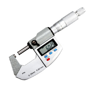 0-25mm 0.001mm Digital Micrometer Spiral Micrometer Spiral Electronic Outer Diameter Thickness Gauge IP65 Waterproof Digital + Scale Display