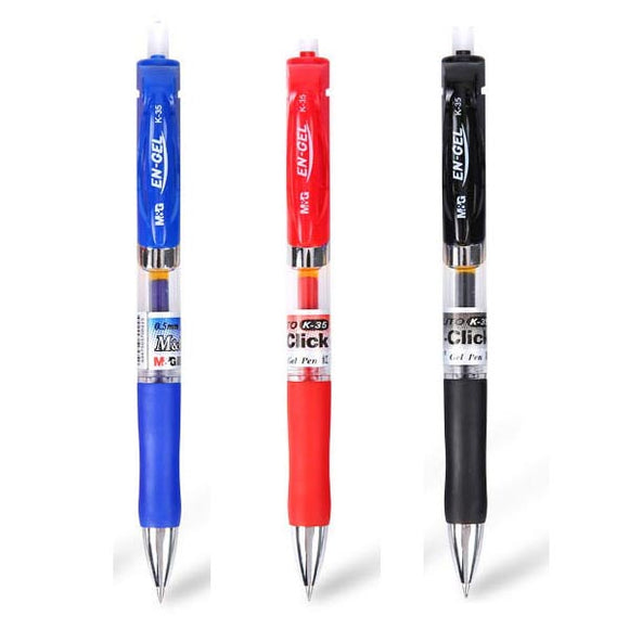 M&G Customize 0.5mm Student Office Pen 1008 Signing Pen Black-Blue-Red By Moving Neutral Pen 12Pcs