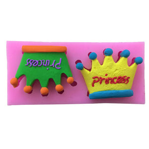 Lovely Princess Crowns Silicone Sugar Cake Baking Mold Fondant Chocolate Soap Mould