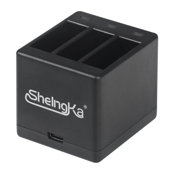 SheIngKa FLW205 3-Channel Battery Charger 5V 2.1A For Gopro Hero 5 / 6 / 7 / 8 Black FPV Camera