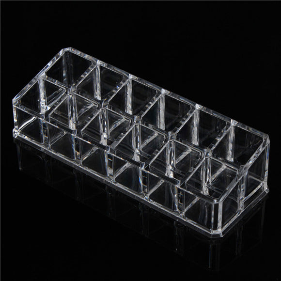 Acrylic Clear Make Up Organizer Cosmetic Storage Holder 12 Compartments