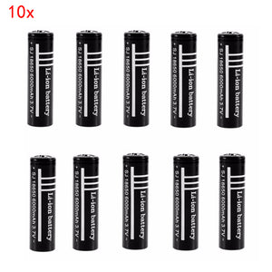 10pcs 3.7V 6000mAh 18650 Unprotected Rechargeable Li-ion Battery