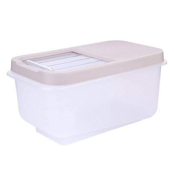 Japanese Plastic Rice Barrel 10kg Rice Storage Household Rice Bucket Moistureproof Transparent Kitchen Storage Container