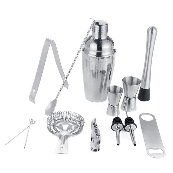 Stainless Steel Cocktail Shaker Mixer Drink Bartender Martini Bar Set Tools Kit