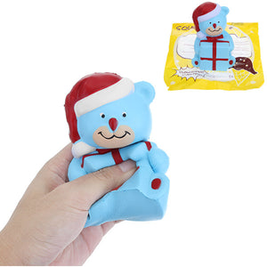 12.5cm Squishy Christmas Bear Slow Rising Soft Animal Squishy Toy Gift