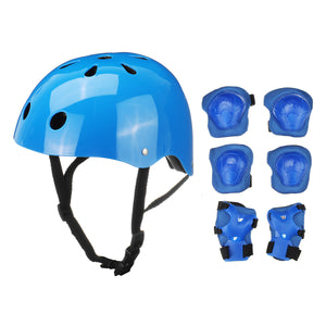 7PCS Boys Girls Kids Safety Skating Bike Helmet Knee Elbow Protective Gear Kit