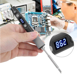 SQ-D60 60W Digital Soldering Iron Station DC12-24V Type-C Interface 100-400 Adjustable Temperature