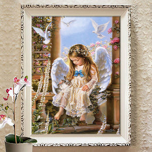 30x43cm 5D DIY Tender Love Diamond Painting Resin Full Rhinestone Home Decoration Figure Cross