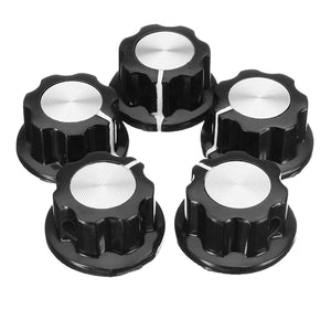 5pcs MF-A02 Bakelite Potentiometer Knob Cap Hat Diameter 23mm Bore Diameter 6.4mm For RV24YN WH118