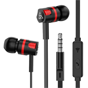 PTM T2 3.5mm In-Ear Wired Headset Super Bass Sport Handsfree Earphone With Mic for Phones PC MP3