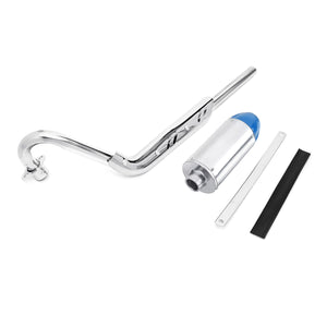 For Honda XR50 CRF50 50cc 70cc 90cc 110cc 125cc Pit Bike Blue Exhaust Muffler Pipe