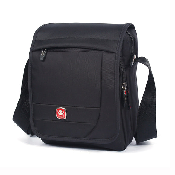 Men Business Outdoor Casual Ipad Nylon Black Shoulder Crossbody Bag