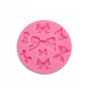 Silicone Bowknot Shapes Mold Soap Fondant Cake Decoration