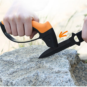 Lawn Mower Blade Sharpener Lawnmower Ax Sharpener Handheld Cemented Carbide Hand Guard Outdoor Multi Function Tool