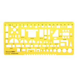 Furniture House Architecture Drainage Drawing Template KT Plastifc Ruler Interior Design Stencil