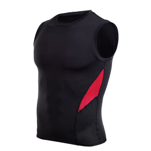 Mens Sports Training T-shirt Casual Sleeveless Vest Perspiration Wicking Tights