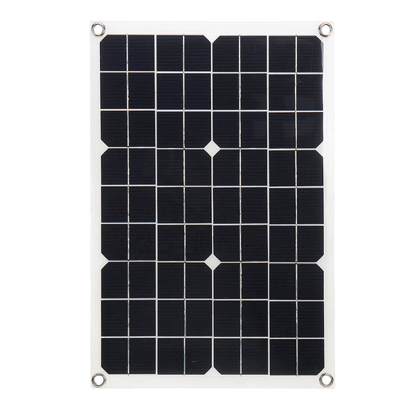 20W 430*280*2.5mm Monocrystalline Solar Panel with 18V DC Plug & 5V USB Output