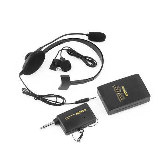 Kongin KM 200 VHF Stage Wireless Lavalier Lapel Headset Microphone System Mic FM Transmitter