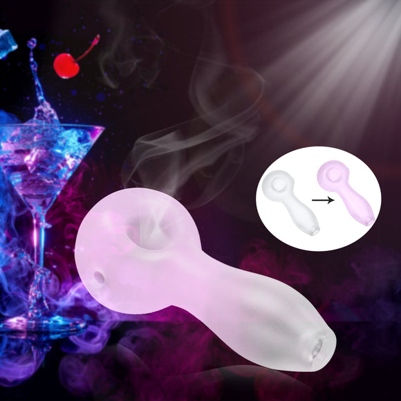 3 Inch Portable Glassware UVC Color Changing Herb Holder Glass Tube Hand Pipe