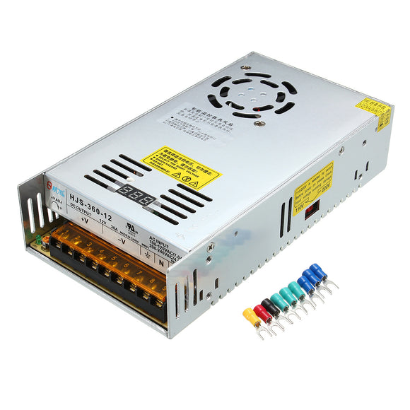 LCD 12V 30A 360W 110/220V Regulated Switch Power Supply LED Strip Monitor Switching Power Supply