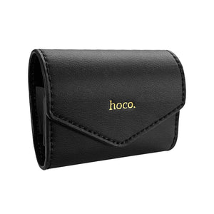 HOCO WB19 PU Leather Shockproof Earphone Storage Case Protective Cover with Anti-Lost Hook for Airpods Pro