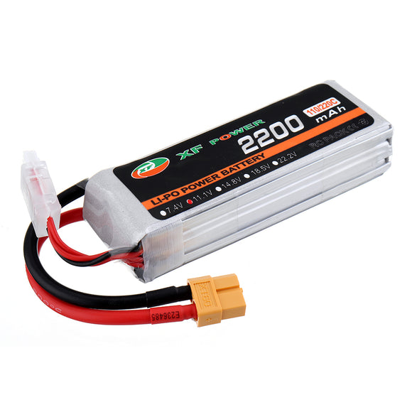 XF POWER 11.1V 2200mAh 110C/220C 3S Lipo Battery XT60 Plug for RC Models