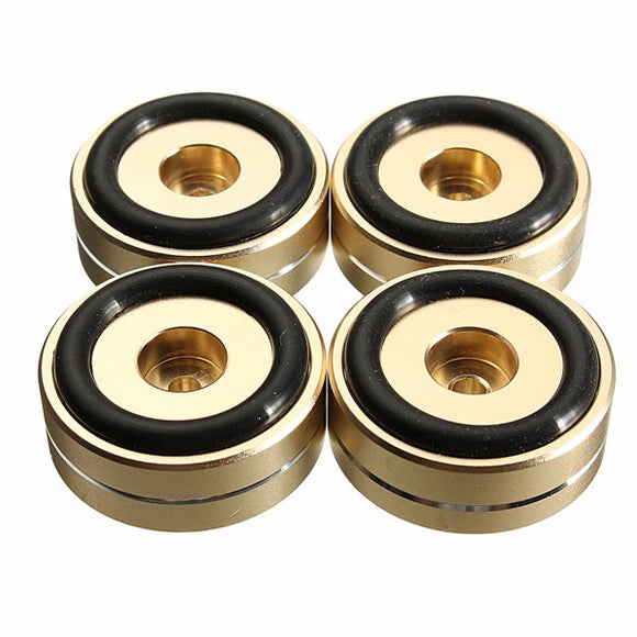 4pcs 40x15mm Isolation Speaker Stand Base Turntable Golden Feet Pad