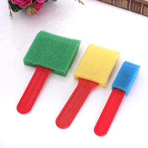 3PCS Foam Brush Sponge Flat Assorted Widths Applying Painting Tool