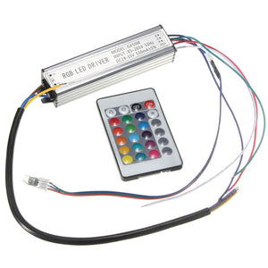 50W Waterproof Driver Transformer Power Supply Remote Controller For RGB LED Chip Light Lamp