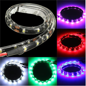 2pcs 12V 30cm 18LED 3528 IP65 Flexible Strip Lights Waterproof 5 Colors